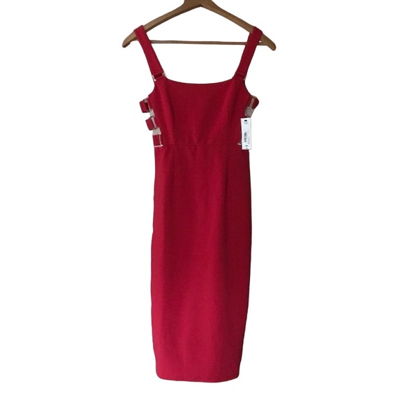 NWT Bold Elements Red Midlength Party Dress XS - Picture 3 of 11